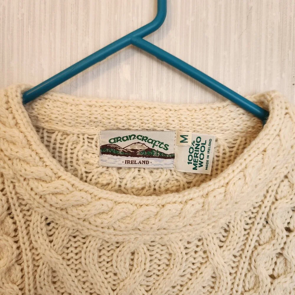 Aran Crafts Wool Sweater M - Picture 2 of 3